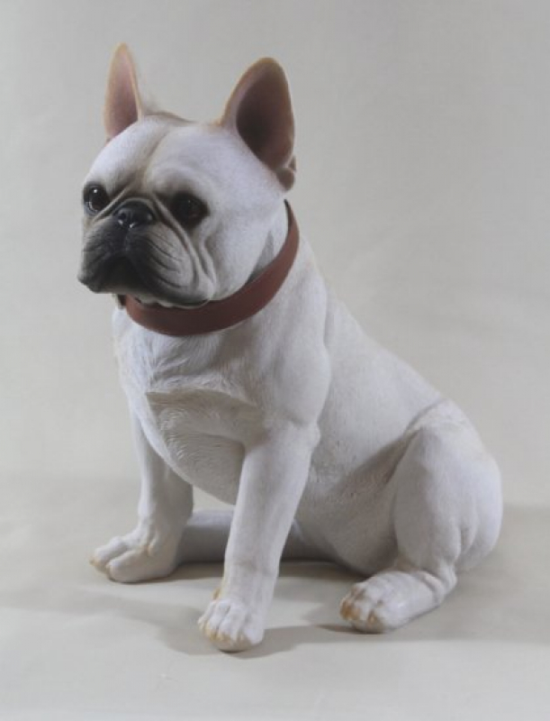 Französische Bulldogge Figur Mittelgroß sitzend – einfarbig
