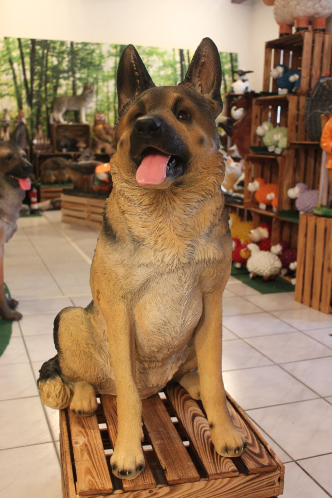 Deutscher Schäferhund sitzend von LP ähnlich Castagna, Deko Figur Tierfigur  Hund